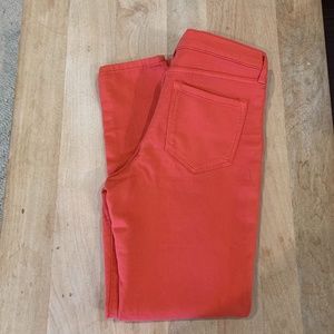 Banana Republic coral skinny jeans